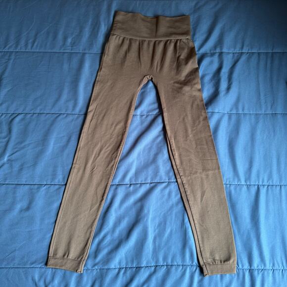New Directions Fleece-Lined Leggings – Size S/M – Mocha Brown - Picture 3 of 5